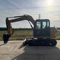 Mini-excavatrice sur chenilles d'occasion Cat 308E2 8 tonnes, faible nombre d'heures de fonctionnement, économie de carburant, compacte, pour travaux municipaux, agricoles, aménagement paysager et construction