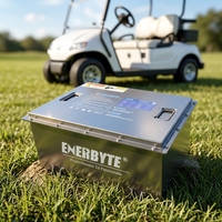 Paket Baterai Li-Ion Enerbyte Deep Cycle Solar LiFePO4 Lithium Ion untuk RV, Golf Cart, AGV, ISO