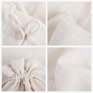 ถุงผ้ามัสลินลินินรีไซเคิล พร้อมเชือกผูก  สำหรับงานพิมพ์สกรีน  ใช้ในอุตสาหกรรม  เกรดอาหาร  ตัวเลือกสติกเกอร์แบบกำหนดเอง  รุ่น Mi-22121001 - Product Image 4