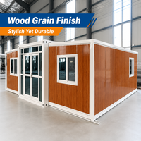 Maisonnette entièrement meublée de 20/40 pieds, préfabriquée, extensible, en conteneur, mobile, modulaire, avec cuisine et salle de bain