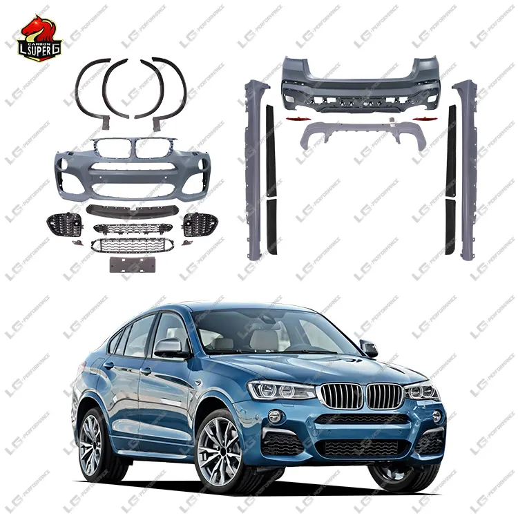 Kunststoff X4M Style Body Kit für BMW X4 F26 Auto Stoßstange vorne hinten Stoßstange Seiten rock Diffusor Facelift