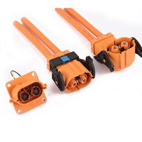 Adaptateurs HVIL à angle droit Luckyconnectors 2 pôles 8 mm 9 mm 250 A en cuivre pour usage automobile, câble d'alimentation, longueur personnalisée, connexion 2P