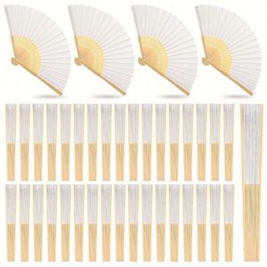 พัดไม้ไผ่แกะสลักลายพิเศษ พกพาสะดวก สำหรับตกแต่งบ้าน ของขวัญส่งเสริมการขาย ลายเพนท์มือรูปนางฟ้า ผลิตภัณฑ์งานฝีมือไม้ไผ่ - Product Image 4