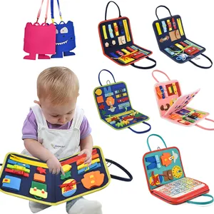 Papan sibuk untuk balita pendidikan Montessori mainan juguet tas papan sibuk desain sensorik aktivitas autisme papan