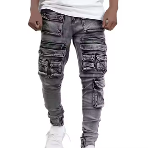 ديزنيو عالية الجودة الرجال البضائع الجينز مخصص المطرزة ضئيلة تمتد غسل الجينز الرجال - Product Image 1