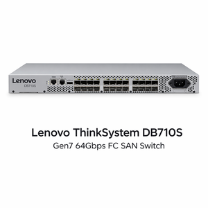 Gen7 64Gbps Fibre Channel SAN <b>Switch</b> for Lenovo ThinkSystem DB710S 8-Port SWL SFP+ for Enterprise Data Center Storage <b>Network</b> - Product Image 2