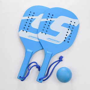 Raquettes de pickleball Speedminton 39x18cm bleues avec balle pour divertissement en plein air - Product Image 1