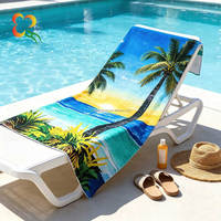 Luxury Cotton Beach Towel 76x152m 400gsm Velour Soft Absorbent Custom Design for Hotel Spa Travel Beach Towel