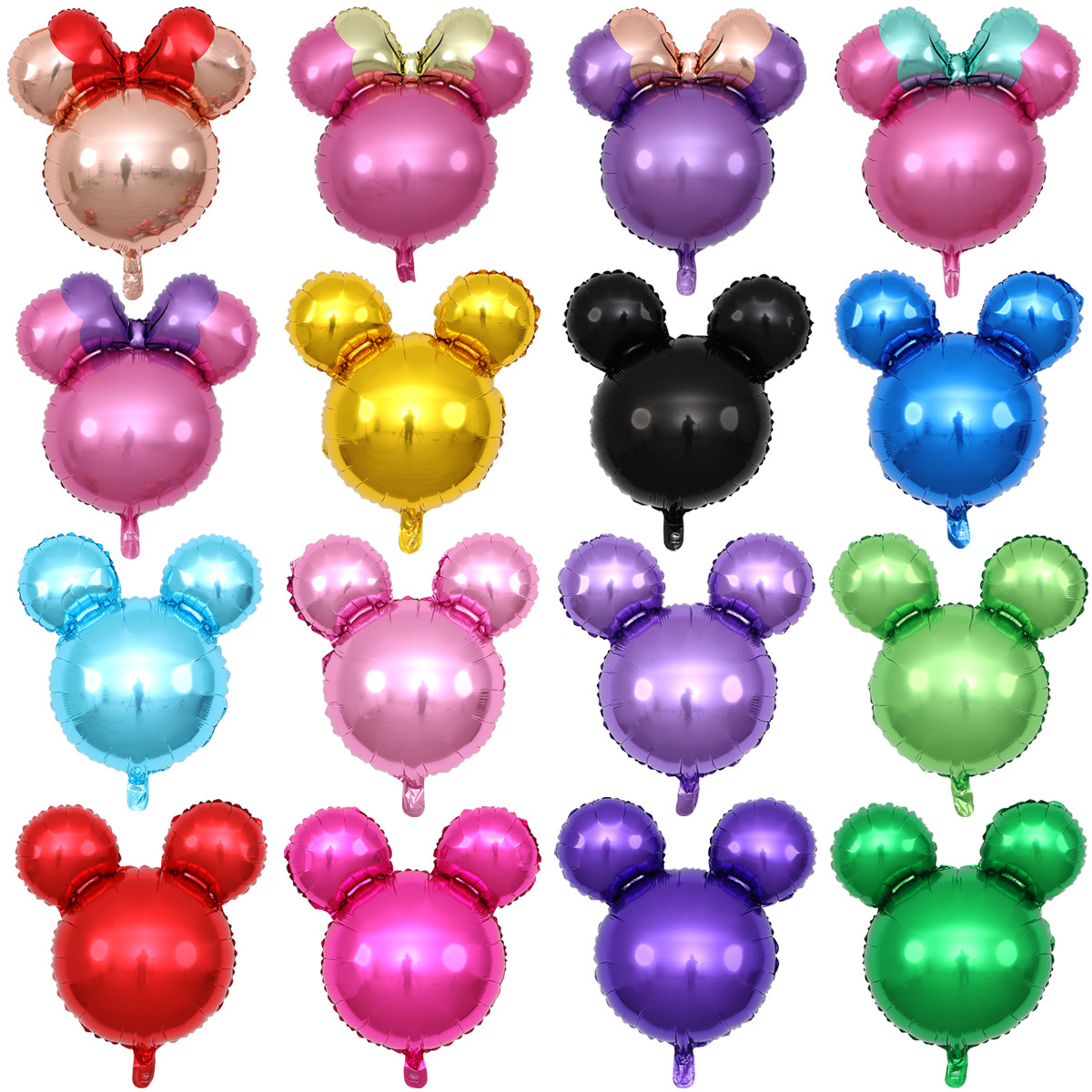 Mini Mickey Mouse Cartoon Head Balloon Aluminum Foil Inflatable Balloons for Cartoon Theme Birthday Party Decoration Toys Gifts