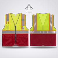 Gilet de sécurité haute visibilité avec logo de chantier, veste de travail LED pour ingénieur avec poches et fermeture éclair, gilet de sécurité réfléchissant