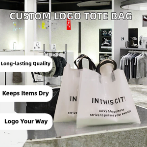 Bolsas de Mano con Logotipo Personalizado, Bolsas de Compra de LDPE Impermeables y Ecológicas, Bolsas de Plástico Transparente para Ropa y <span class=keywords><strong>Zapatos</strong></span> - Product Image 3