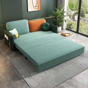 Modern Eco-Friendly Square Cotton Green Foldable Storable <b>Sofa</b> <b>Bed</b> Set for Hotel Rooms Lobbies Homes - Product Image 5