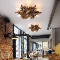 Bar de ferme Vintage Retro 85-2650 Volts Art Metal Pendant Fan Lights