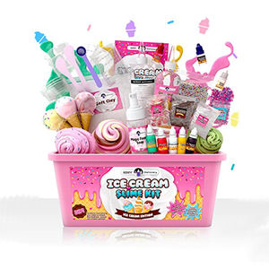 Original Stationery Ice Cream Slime Kit for Girls, Ice Cream Slime