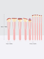 Ensemble de pinceaux de maquillage personnalisable, 10 pièces, idéal pour les voyages, avec pochette, polyvalent pour les débutants