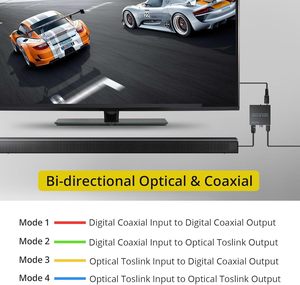 Convertidor de Audio <span class=keywords><strong>Coaxial</strong></span> <span class=keywords><strong>a</strong></span> <span class=keywords><strong>Fibra</strong></span> Óptica Bidireccional, Convertidor de Audio <span class=keywords><strong>Coaxial</strong></span> Toslink <span class=keywords><strong>a</strong></span> RCA Digital - Product Image 3