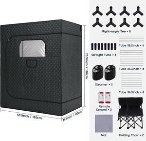 เต็นท์ซาวน่าพกพา BAFAN รุ่นโมเดิร์น ไฟฟ้า สำหรับใช้ในบ้าน ขนาด 4.9'x3.3'x5.9' สำหรับ 2 คน - Product Image 2