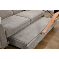 Moderner Europäischer Stil zur Hausdekoration Neuer Platzsparender Transformer 2S 3-Sitzer Hotelbettwäsche für Wohnzimmer-Schlafsofa mit USB