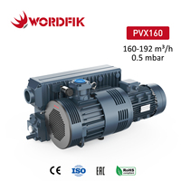 Pompe à vide rotative à palettes lubrifiée à l'huile Wordfik PVX160, 160m³/h, 7HP, 113CFM, pour machine d'emballage alimentaire