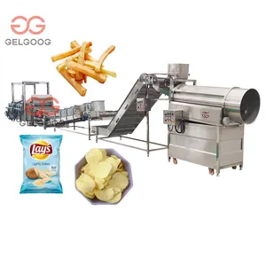 500 kg/u Volautomatische Aardappel Crisp Productielijn Chips Making Machine Aardappel