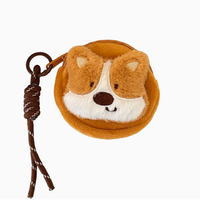 Sac à écouteurs en forme de chiot, cordon de suspension, pendentif décoratif pour sac à dos de fille, mini sac portefeuille portable