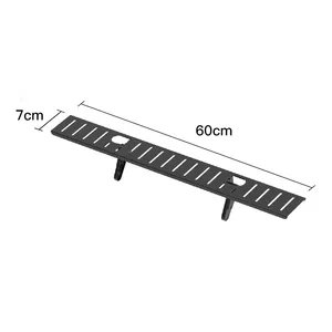 60*7cm/23.6*2.75 인치 저녁 식사 얇은 좁은 금속 스틸 TV 상단 선반