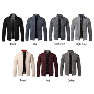 TONGYANG Autumn Winter New Men's <strong>Jacket</strong> Slim Fit Stand Collar Zipper <strong>Jacket</strong> Men Solid <strong>Thick</strong> Warm <strong>Fleece</strong> <strong>Jacket</strong> Men - Product Image 5