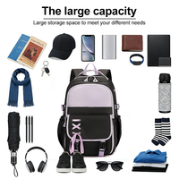 Mochila Escolar de Diseño Nuevo con Gran Capacidad Multiusos para Laptop, Viajes, Negocios, Mujeres, con Logotipo Personalizado