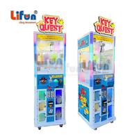 Machine d'arcade à griffes LIFUN Rainny Prize Locker, jeu d'arcade avec logo personnalisé, fonction de recherche de clés, fonctionnement à pièces