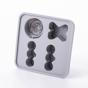 Nueva bandeja de silicona de grado alimenticio para cubitos de hielo con tapa, fácil de desmoldar, formas bonitas, tamaño grande para hielo, pasteles de arroz y comida para bebés - Product Image 4