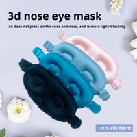 Masque pour les yeux en soie de mûrier 3D KAN KAN584 19mm, tendance, hiver, couleur unie, respirant, élastique, style américain, utilisable en toutes saisons