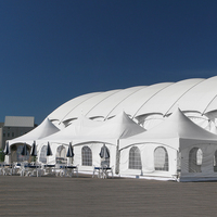 Tentes de réception en aluminium pour mariage en plein air, chapiteau de fête, tentes de réception 5x5m à vendre
