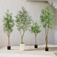 Plantes artificielles, olivier simulé, plantes hautes, décoration d'intérieur, arbre vert, bonsaï, grand pot en plastique, 80 cm-240 cm