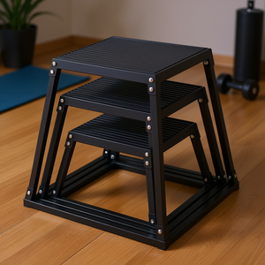 ชุดกล่องพลายโอพลาสติก Rlack ขนาด 12 18 24 นิ้ว ทำจากโลหะ ทนทาน สำหรับออกกำลังกายที่บ้าน เสริมสร้างความแข็งแรง ฝึกความฟิต กล่องออกกำลังกาย - Product Image 2