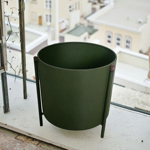 Pot de fleurs en fer de style simple et moderne, écologique, durable et léger, pour jardin, <span class=keywords><strong>bistrot</strong></span>, hôtel, utilisation intérieure/extérieure - Product Image 2
