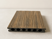 Planches de terrasse en WPC co-extrudé modernes 138*23mm, creuses, composite, à clipser, grain de bois, imperméables, pour jardin extérieur