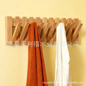 Wooden Piano Key Storage Rack 41x21cm Wall Mounted Organizer For Home Entrance Clothes <b>Hook</b> Rack - Product Image 3