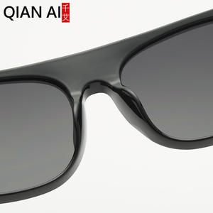 Gafas de sol unisex Qianai con montura grande, diseño irregular, lentes con protección UV 100%, para viajes, ciclismo, moda y conducción. - Product Image 2