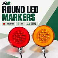 Feu arrière LED HSSH 4 pouces 14,8W SMD 2835 12V rouge-jaune combiné pour camion, remorque, véhicule utilitaire