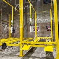 Ascenseur automatique hydraulique de stationnement ascenseur en acier à quatre colonnes palan empileur de voiture triple pour voitures triples