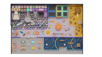 Aire de jeux interactive pour enfants, aire de jeux intérieure, équipement de jeux doux personnalisé en usine