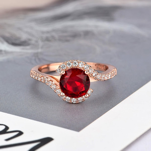 Anello Classico da Donna in Tono Rosa, Gioiello Elegante e Scintillante, Vendita all'Ingrosso - Product Image 3