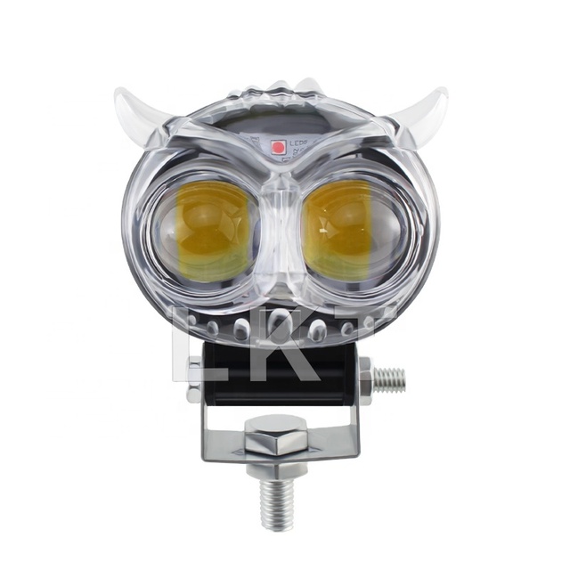 Owl Design LED Motorcycle Fog Light Headlight Red and Blue LED Spotlight Motorcycle Light