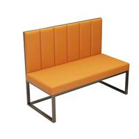 Ensemble de canapés minimalistes pour restaurant, mobilier commercial en métal personnalisé, pour bar, café, thème occidental, avec verre