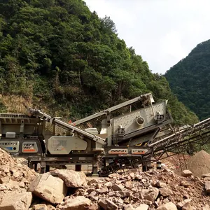 Cinta transportadora de reducción de tamaño de partícula para trituradora de piedra Estación trituradora móvil Máquina de piedra Impacto móvil