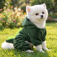 Vêtements pour chiens en polaire corail épaisse et chaude pour l'automne et l'hiver, motif animalier, costume pour chiot, vêtements pour animaux de compagnie pour Teddy, chats et chiens