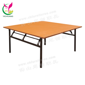 <span class=keywords><strong>Mesa</strong></span> de comedor de hotel para reuniones populares con diseño plegable laminado rectangular de - Product Image 3