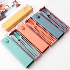 Nouvel Arrivage 2026 – Ensemble de Couverts Écologiques Portables en Fibre de Paille de Blé (Couteau, Cuillère, Fourchette, Baguettes) de Haute Qualité pour la Maison et les Voyages - Product Image 1