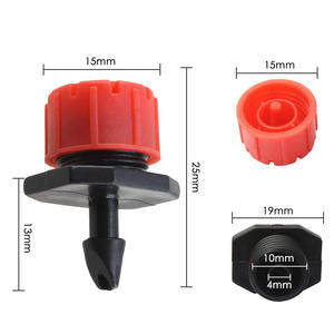 Goutteur rouge réglable à 4 ou 7 buses capillaires pour micro-irrigation de jardin, arrosage des fleurs, des arbres fruitiers et des serres - Product Image 5