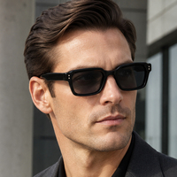 Lunettes de soleil carrées souples personnalisées avec logo rétro Partagas, protection UV400, pour hommes